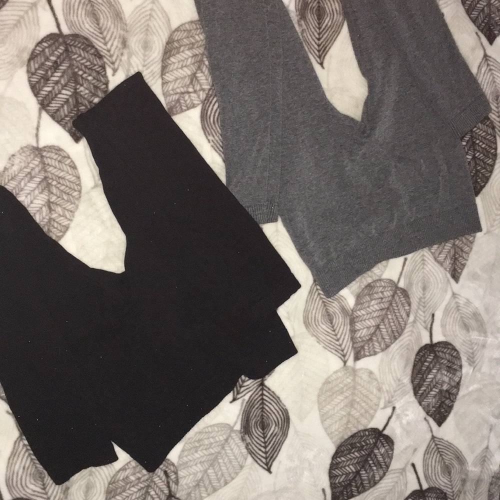 Grey and black leggings